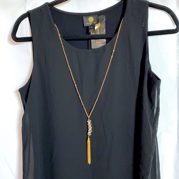 JM Collection Sheath Chiffon Dress - Picture 3 of 8